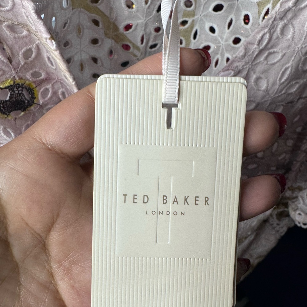 Ted Baker Adaale Cabana Ruffled Button Front Top - Picture 7 of 8